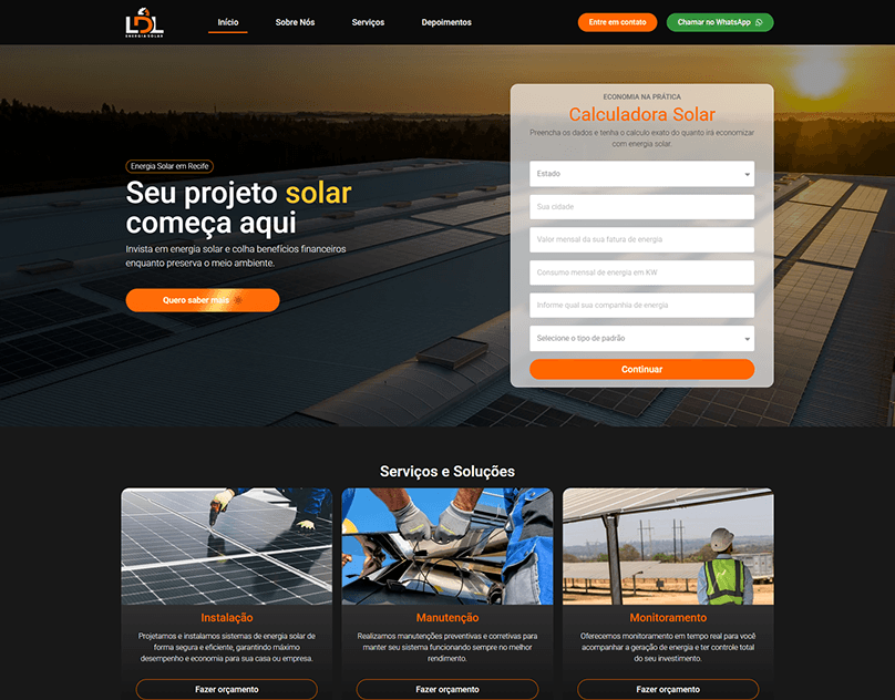 LDL-Energia-Solar-Pagina-de-Captura-Studio-Batista